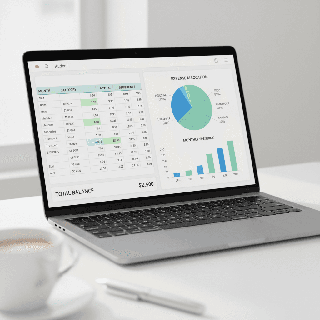 Detailed financial spreadsheet and business metrics